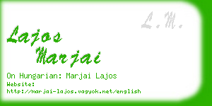 lajos marjai business card